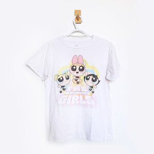 The Powerpuff Girls Women's White T-Shirt - Size Medium